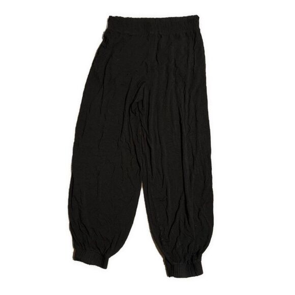 Z Supply Women’s Solid Black Wide Leg Sweat Harem Pants Medium - Picture 3 of 5